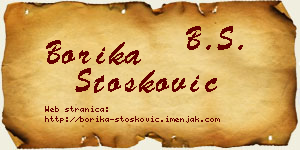 Borika Stošković vizit kartica